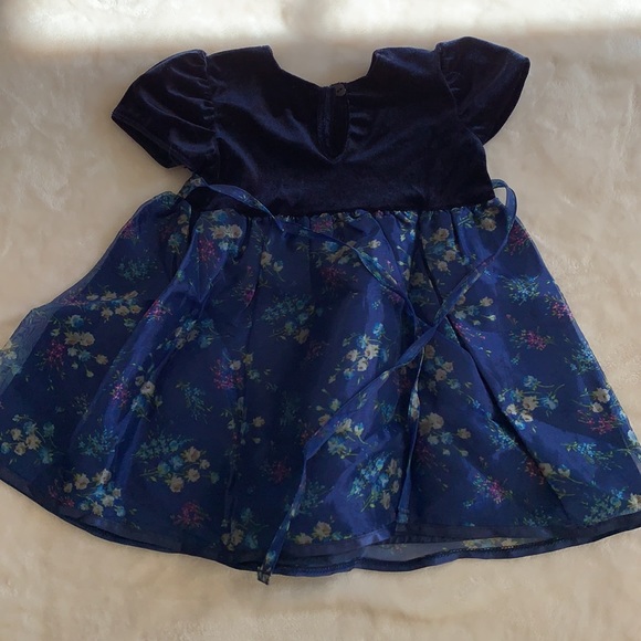 NWOT Vintage Organza Velvet Dress Size 24 Months - Picture 5 of 6